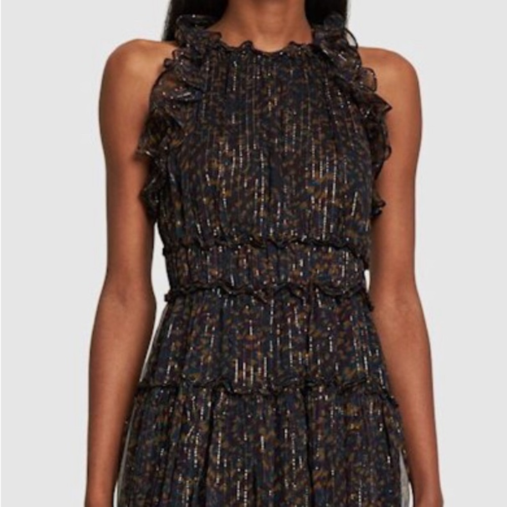Ulla Johnson Lira Printed Silk Gown, Size 6, sleeveless